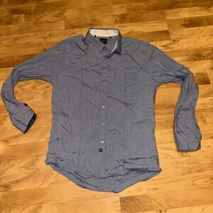 7 Diamonds Striped Button‎ Down Shirt Long Sleeve Casual Mens Size L